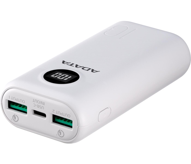 ADATA Power Bank P10000QCD 10000mAh biały - 1055691 - zdjęcie 5